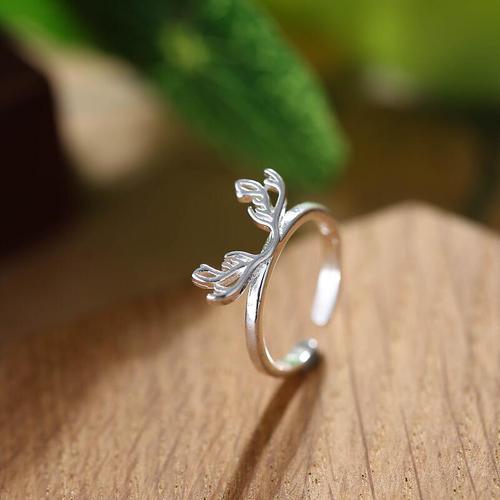 Nhẫn nữ bạc NgọcHY, kiểu dáng Sừng Nai Cute