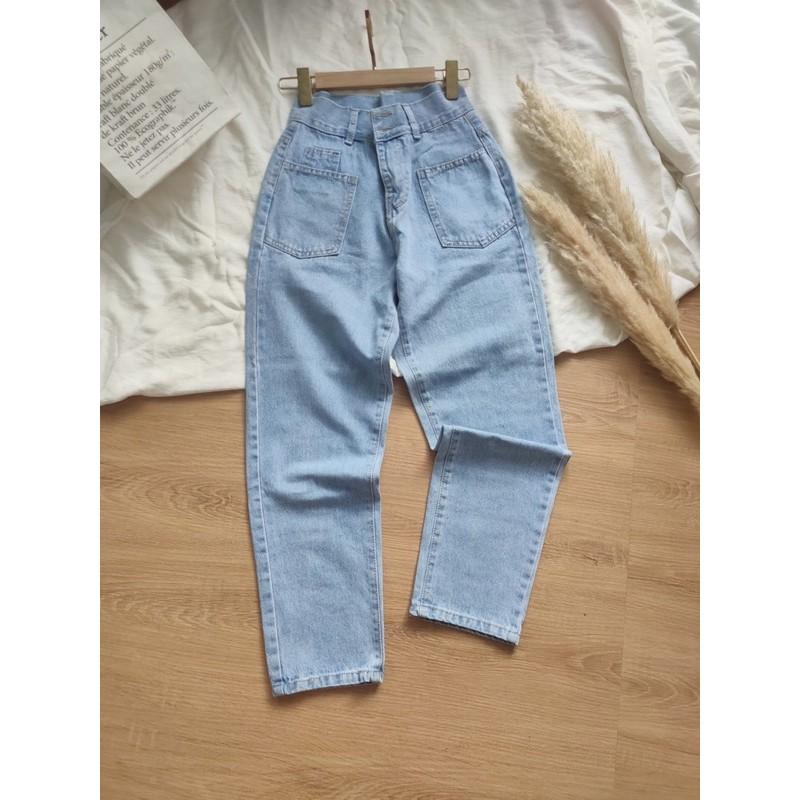 Quần baggy jean hai túi ốp mã 340B, hình thật ảnh sàn