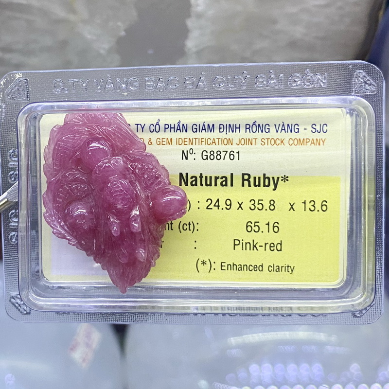 Rông Đoạt Châu Đá Ruby Kiểm Định Tự Nhiên Phong Thuỷ