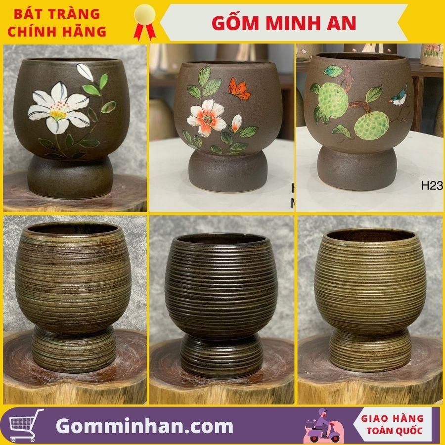 Bình Hoa Lọ Hoa Men Mộc Dáng Ly Béo- Gốm Sứ Bát Tràng- Gốm Minh An- Lọ Hoa Đẹp