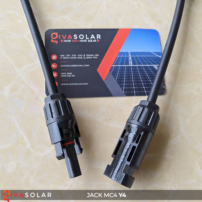 Cặp Jack kết nối chữ Y phân 4 nhánh MC4 GV-Y4