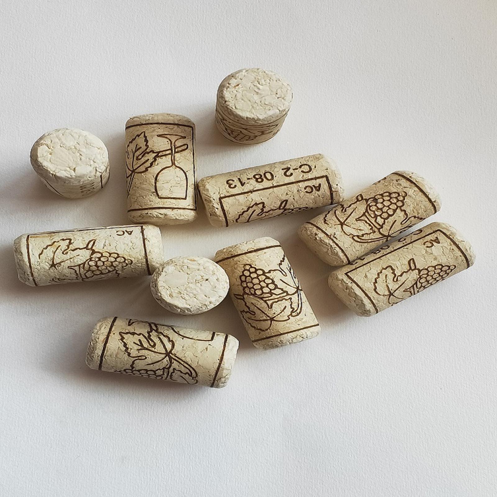 100Pcs Wooden Bottle Stopper Cork Plug Stoppers for Bottles