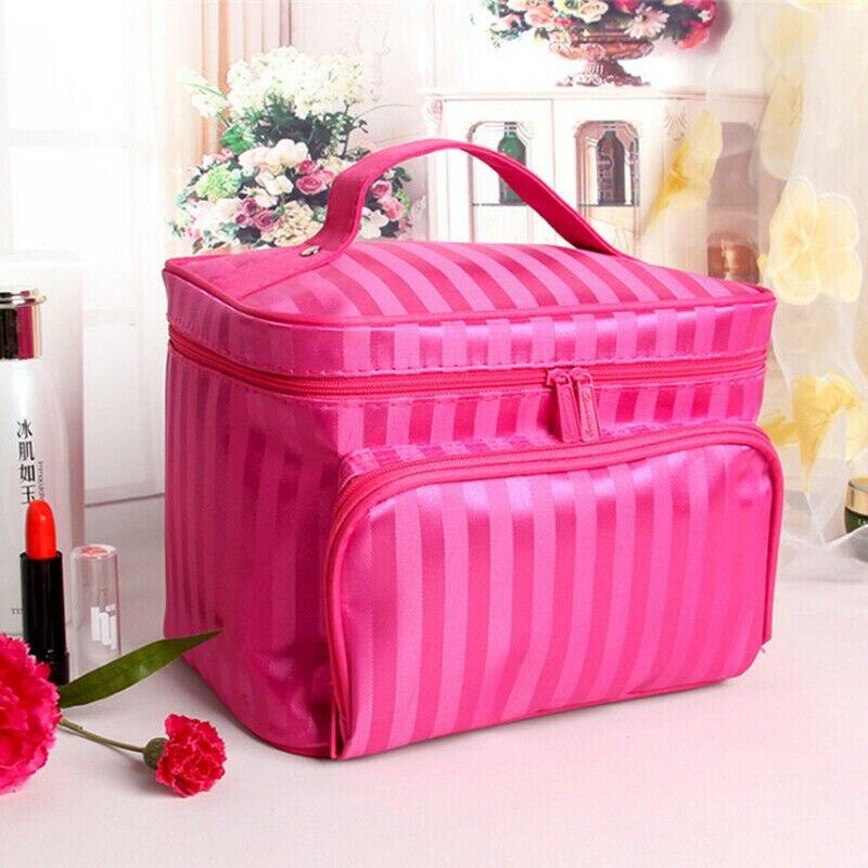 Professional Large Cosmetic Case Makeup Bag Storage Handle Organizer Portable Travel Kit Cosmetic Nail Tech Storage Beauty Box