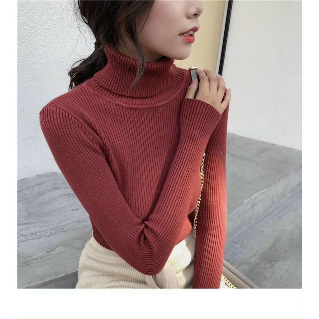 - Áo len cổ lọ nữ ôm body chất mềm mịn giữ nhiệt siêu ấm