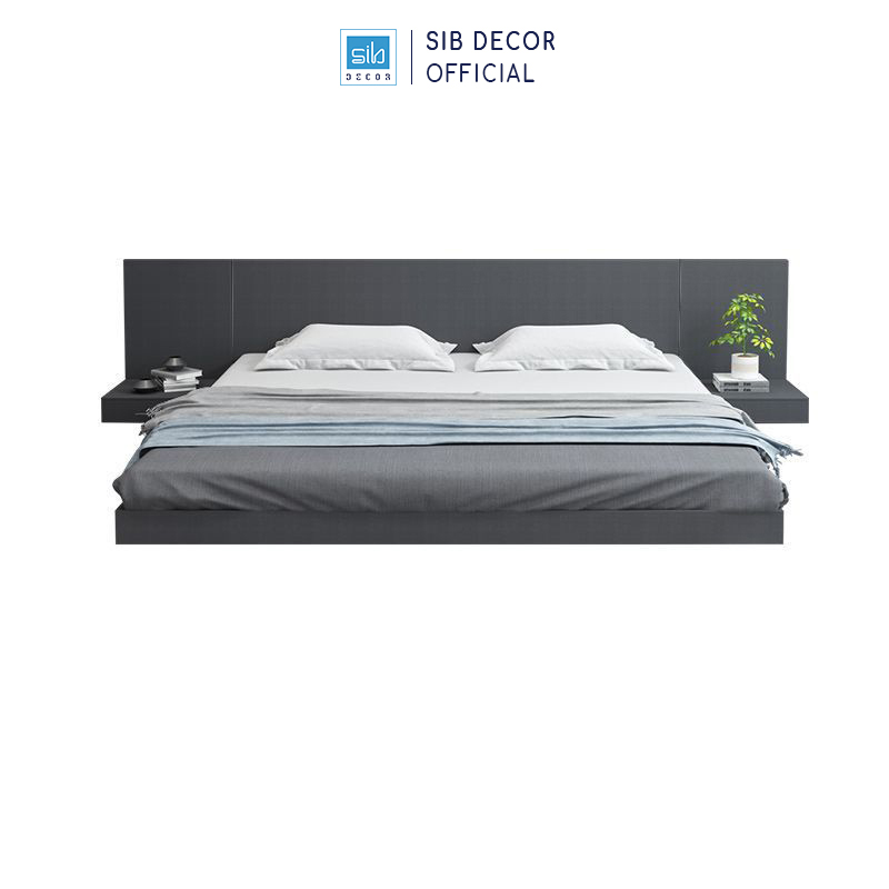 Giường Ngủ Tatami Bệt Phong Cách Nhật Màu Vân Vải SIB Decor GN26
