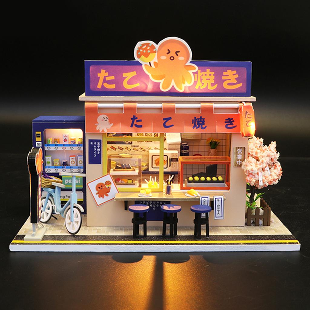 Handicraft Mini Dollhouse Kit Creative Room No Dust Cover For Kids Birthday Gift