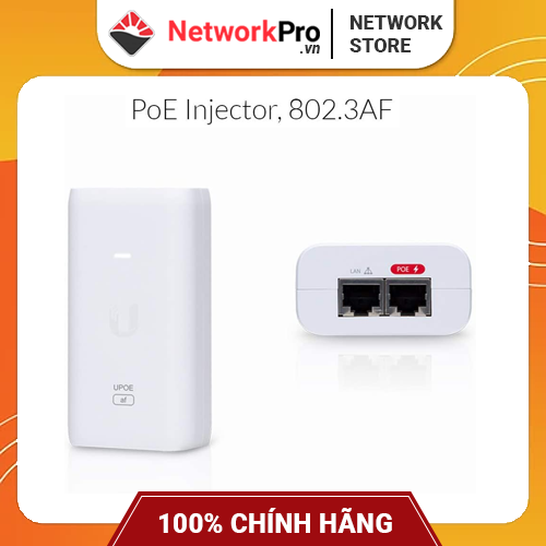 Bộ Nguồn UniFi PoE Adapter AF 48VDC, 0.32A, Tốc Độ 1 Gbps Chính Hãng