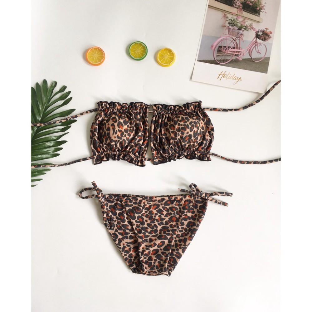 Bikini viền bèo cúp ngang(7 màu)