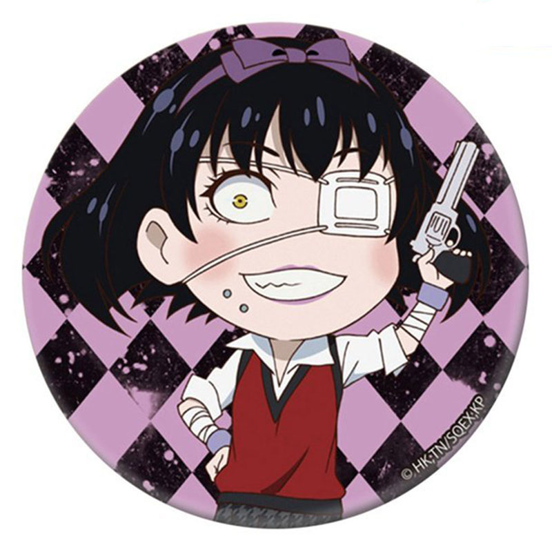 Combo 9 huy hiệu KAKEGURUI - HỌC VIỆN ĐỎ ĐEN anime chibi