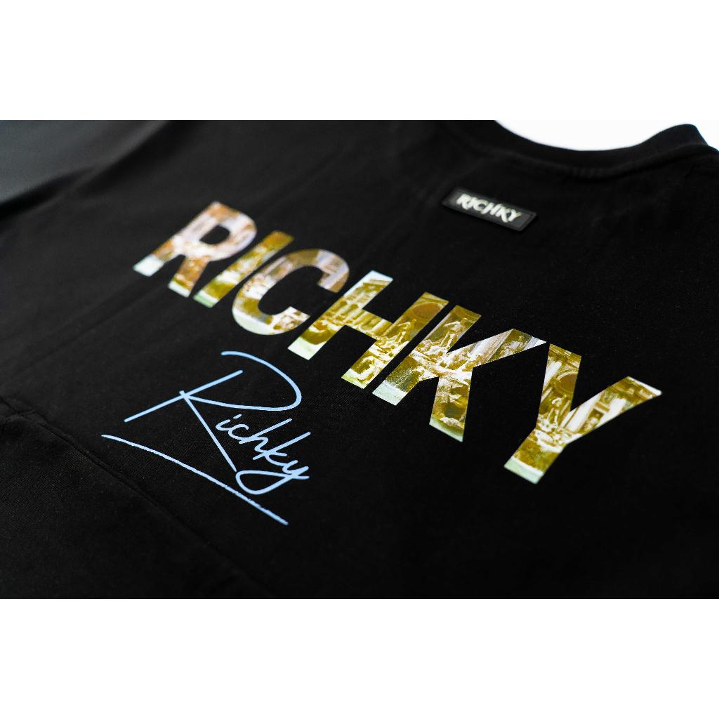 Áo Phông Unisex Richky Luxury Italian T Shirt Đen - RKP01