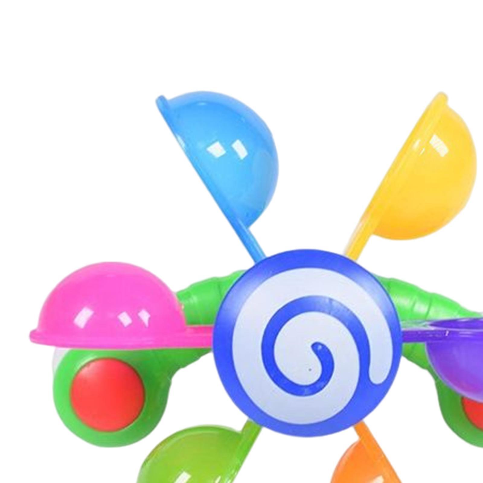Baby Shower Windmill Toy Whirling Waterfall Rotating Windmill Colorful Waterwheel Bath Time Fun Toys for Baby Preschool Boys Girls