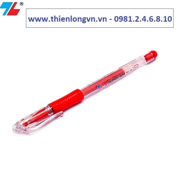 Combo 5 cây bút gel Thiên Long; GEL-08 màu đỏ