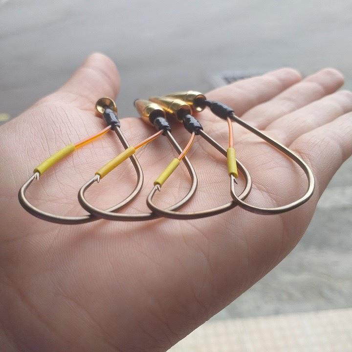 Lưỡi Câu Cá Lóc Nhái Sống Nặng 6g có kèm chì, lưỡi câu cá quả