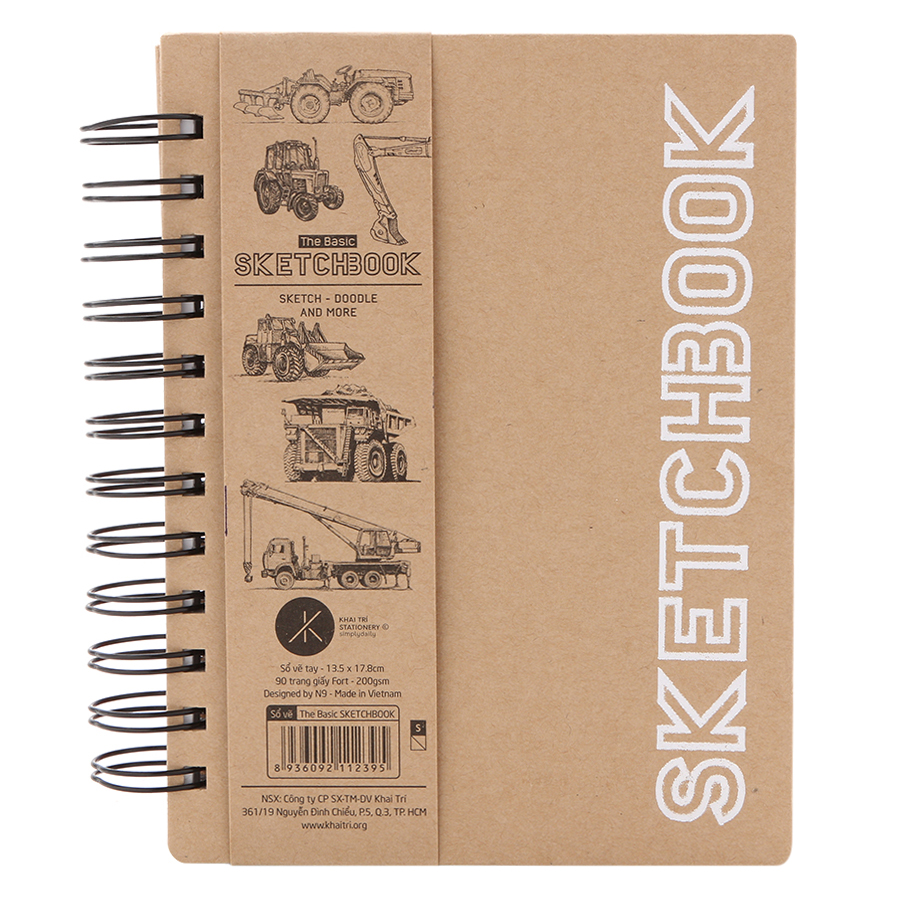 Sổ Vẽ The Basic Sketchbook (S) 90 Trang Simply Daily - Mẫu Ngẫu Nhiên (13.5 x 17.8 cm)