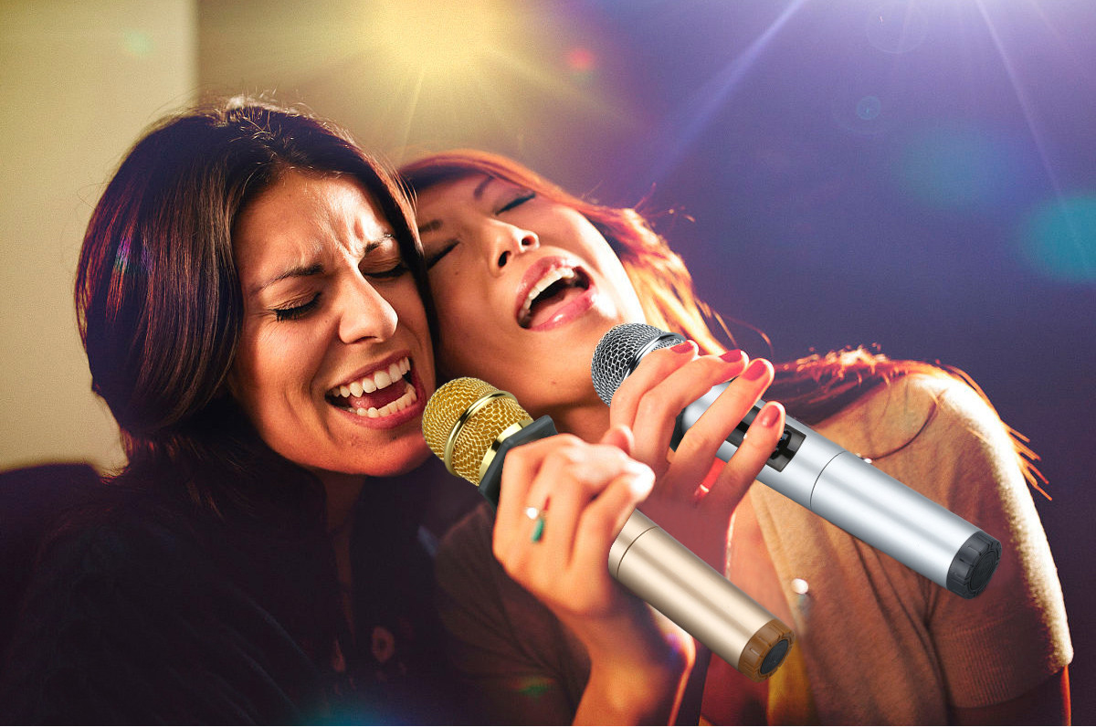 Micro Karaoke Không Dây Excelvan K18U , 02 Mic, UHF  - Hàng Chính Hãng