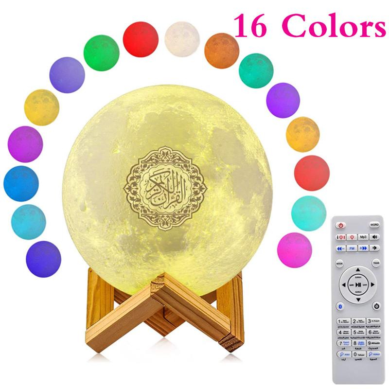 Hồi Giáo Kinh Qur'an Loa Ứng Dụng Loa Điều Khiển Dropshipping 3D In Ngôi Sao Đèn Không Dây Điều Khiển Từ Xa Nhiều Màu Sắc Cảm Ứng Veilleuse Coranique Màu Sắc: SQ-510