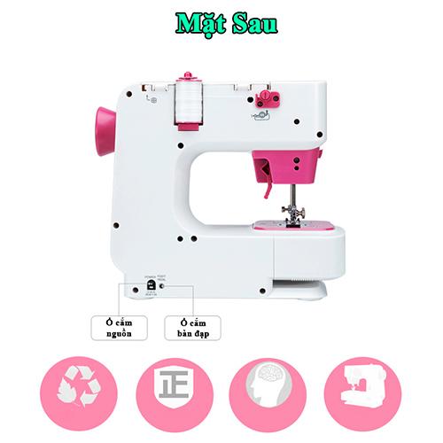 Máy may mini gia đình cao cấp với 12 chế độ may khác nhau tiện lợi, máy khâu gia đình không kén vải sử dụng dễ dàng