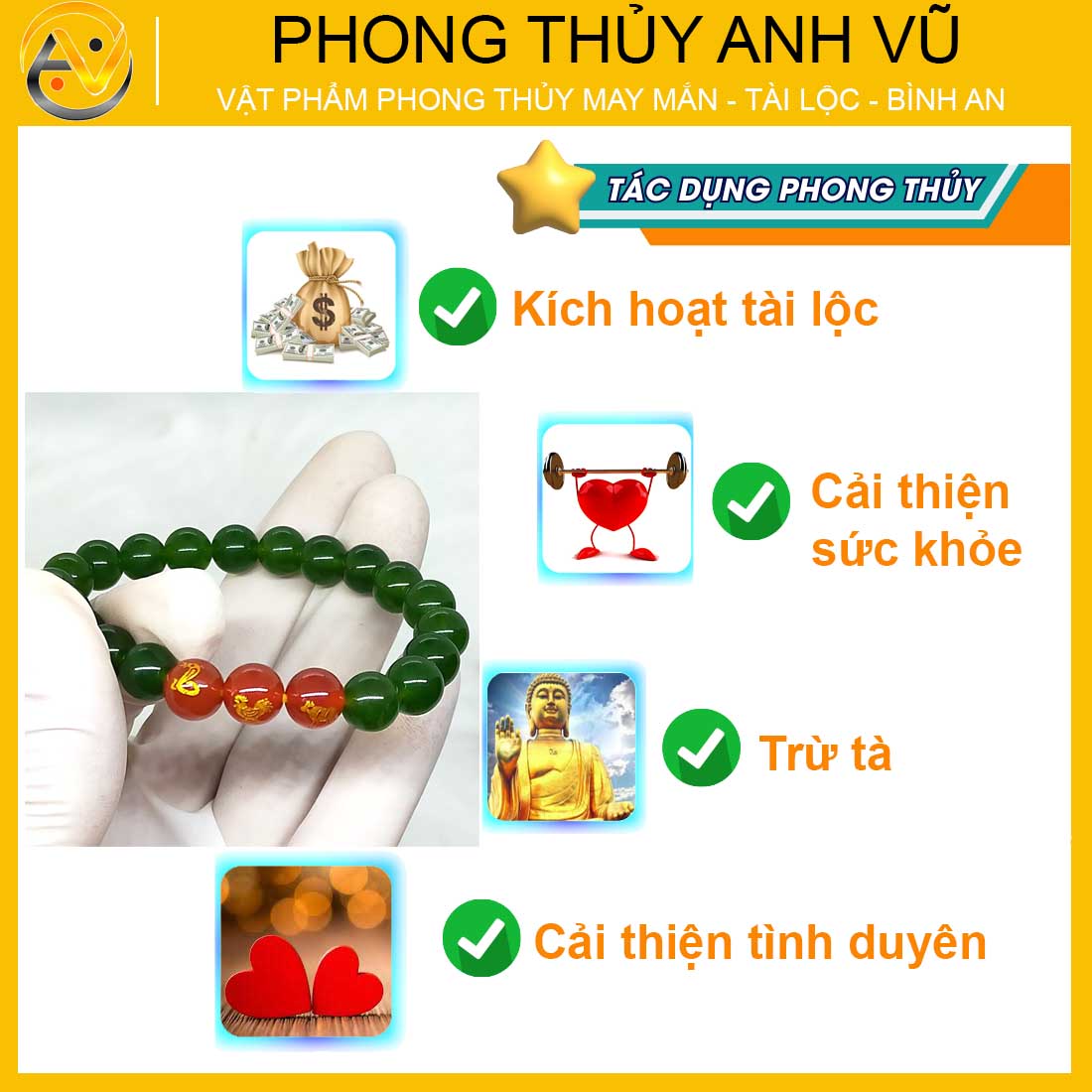Vòng phong thủy mệnh hỏa tam hợp tỵ dậu sửu đã khai quang - chất liệu đá mã não - size 8 10ly - may mắn tài lộc - Vòng Tam Hợp Anh Vũ