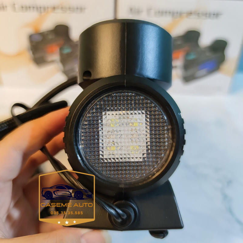 Bơm Lốp Mini 12V, Bơm 1 Xi Lanh Air Compressor, Cắm Tẩu, Đồng Hồ Điện Tử Tự Ngắt - ATJ-6388 - Hàng Nhập Khẩu