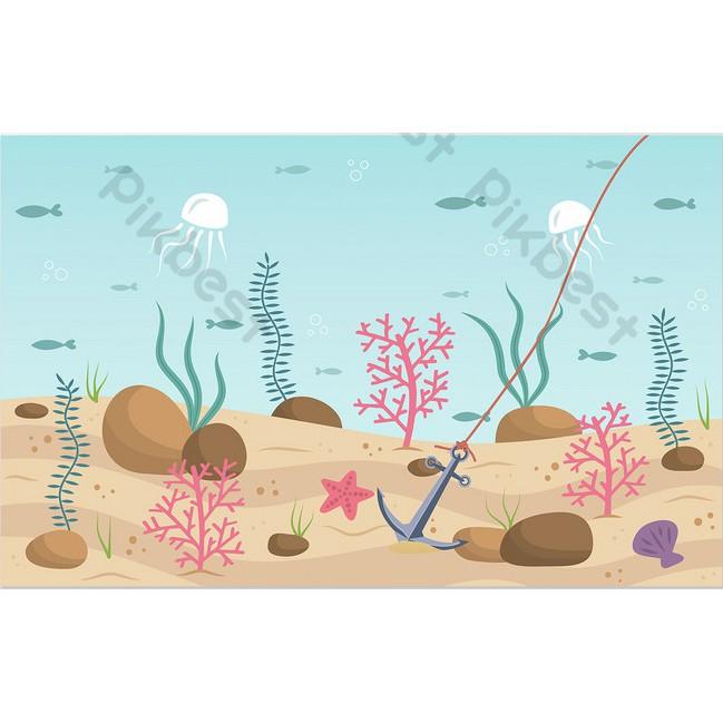 Tranh dán tường Bãi biển vui nhộn trang trí phòng em bé, tranh dán tường 3d hiện đại MS699161