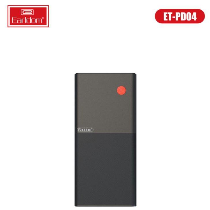 Sạc Dự Phòng 10.000 mah Earldom PD-04 Nhanh Vỏ Nhựa Cứng Cáp Cách Nhiệt Chống Bám Bẩn - Hãng Chính Hãng