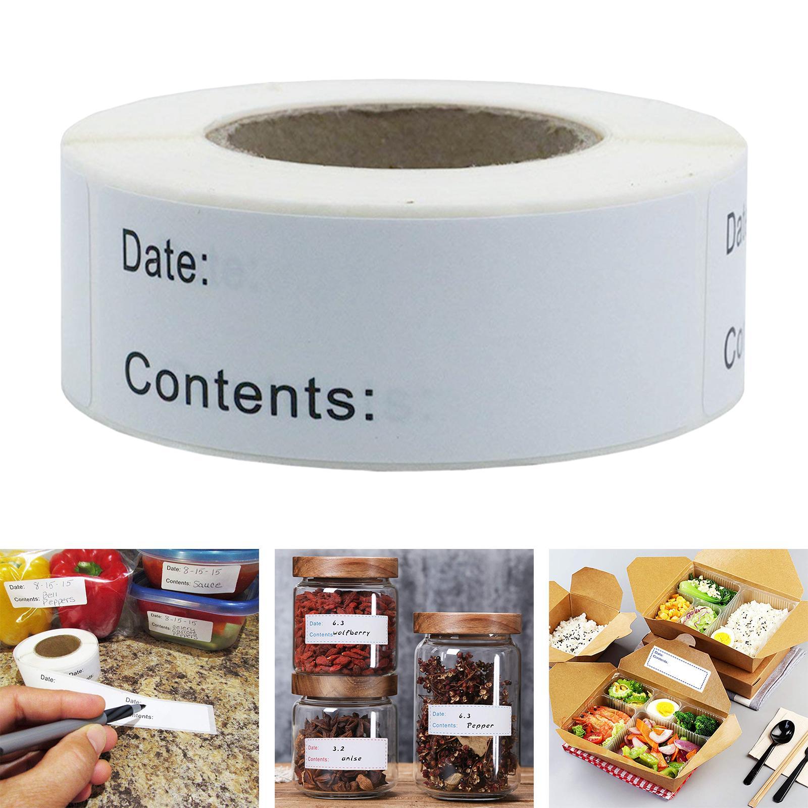 500x Food Storage Stickers Freezer Refrigerator for Restaurant Kitchen