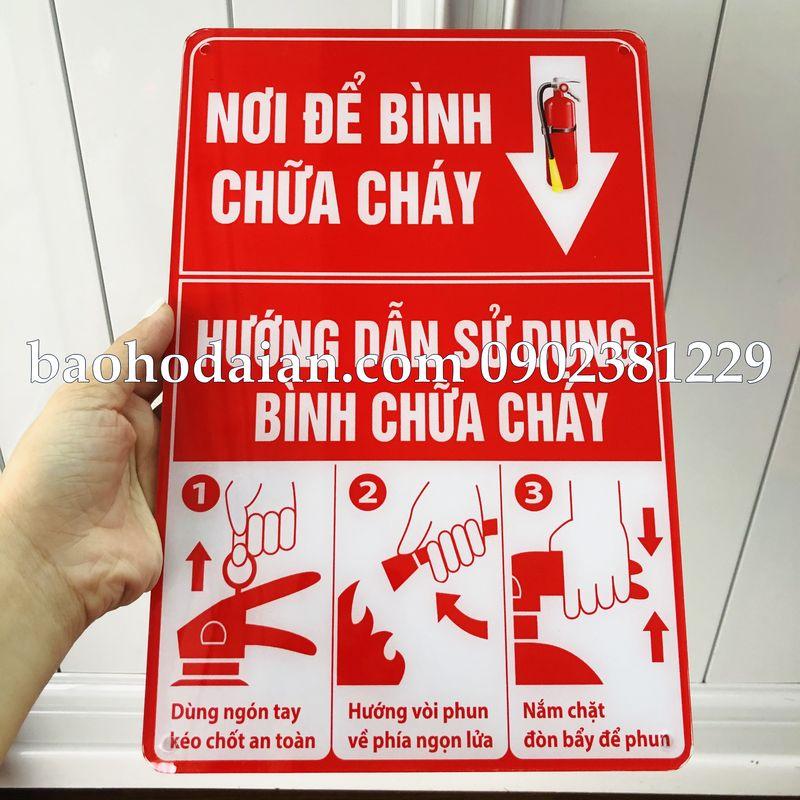 Hướng dẫn sử dụng bình chữa cháy mica dán decal 20 x 30cm