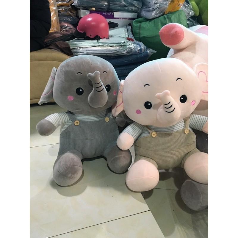 Thú bông voi màu hồng size 55cm cho bé