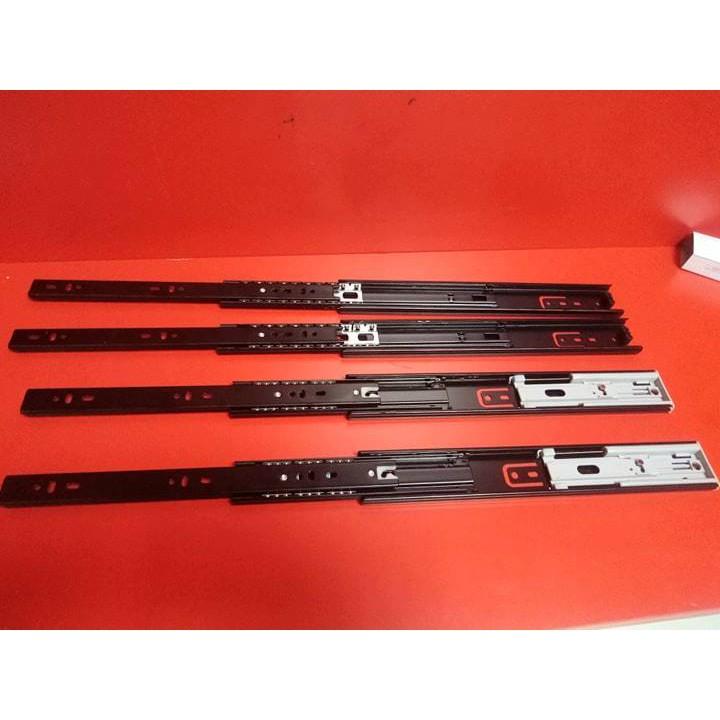 Ray trượt bi 3 tầng giảm chấn màu đen, dài 35 cm