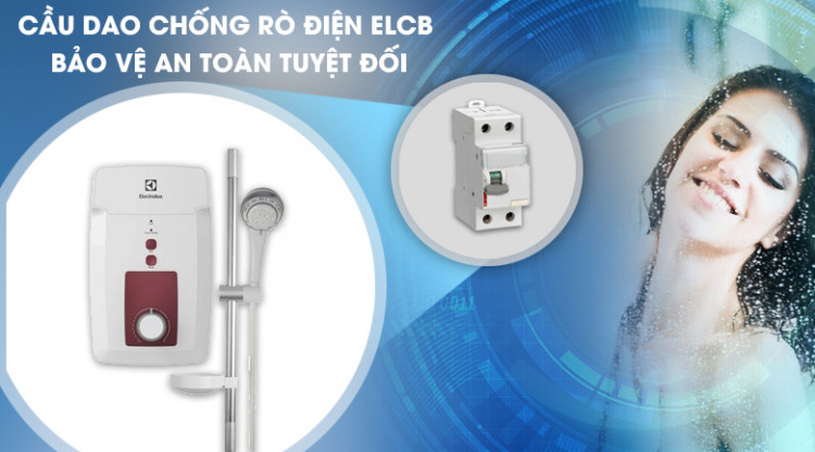 Máy nước nóng Electrolux EWE451GX-DWR có cầu dao chống giật điện