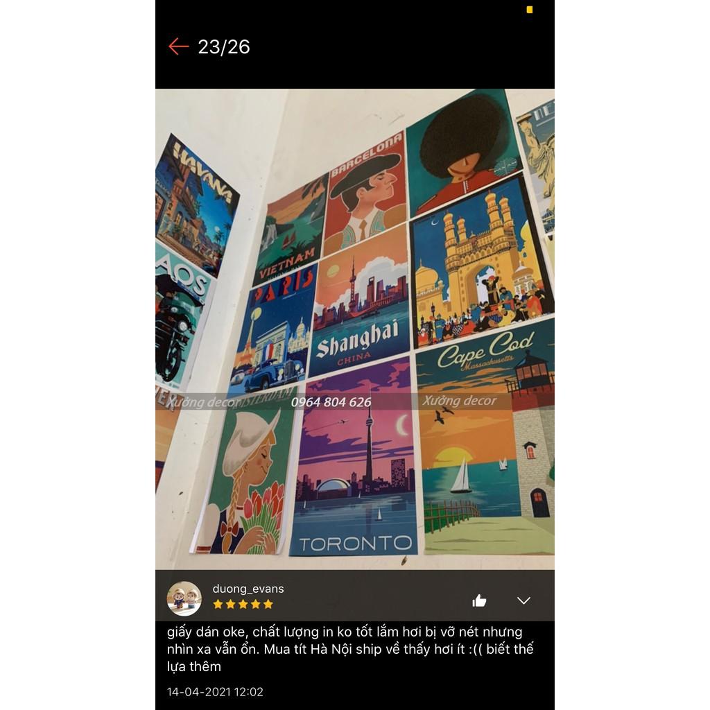 Hình dán tường poster tranh decor vintage trang trí phòng ngủ áp phích dán tường quầy bar POP.ART MARVEL 1013