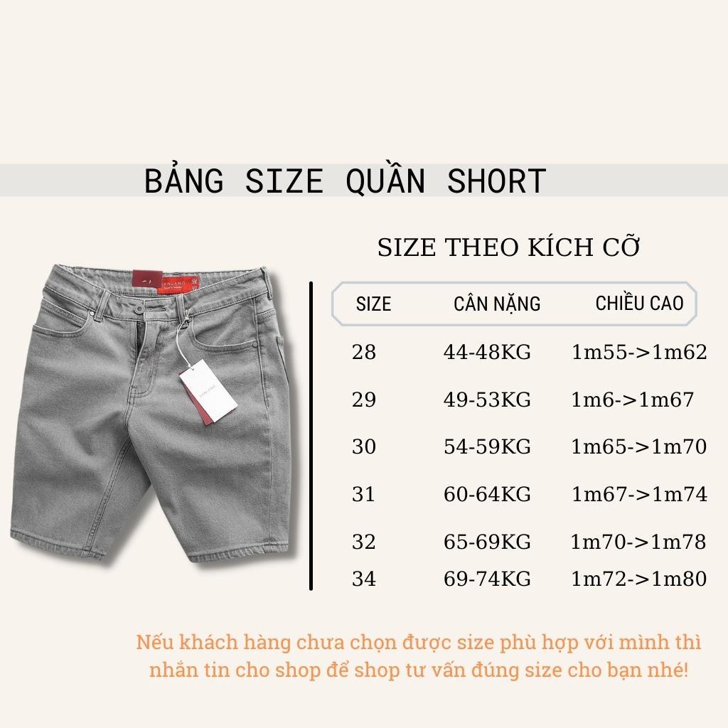 Quần short đùi jean nam AD305 xám trơn không rách gối chất bò cao cấp co dãn 4 chiều cực đẹp, quần rin nam Nhiều Mẫu Mới
