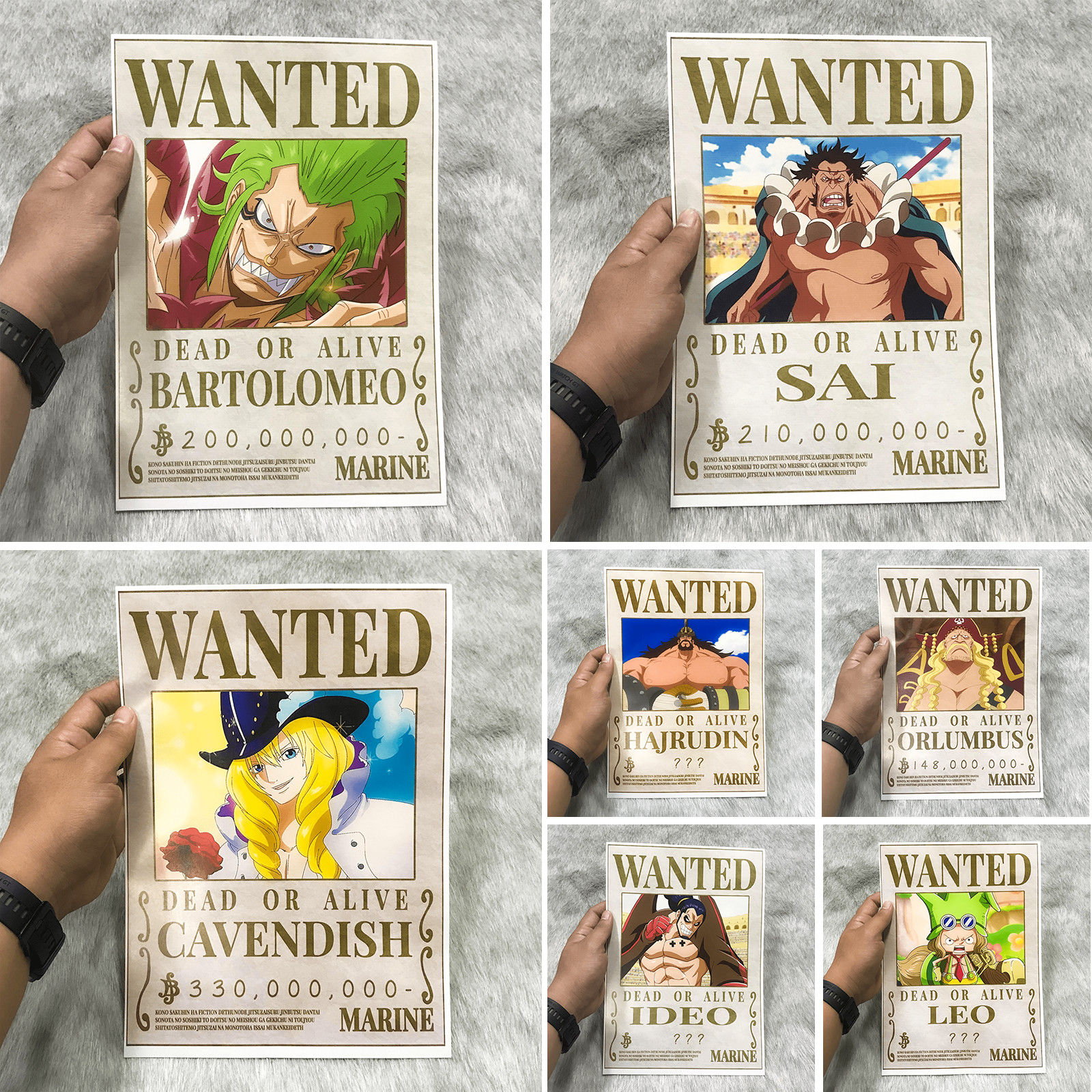 Poster truy nã One Piece MỚI NHẤT (Hình có keo dán, chất lượng ảnh Full HD mới 2020)