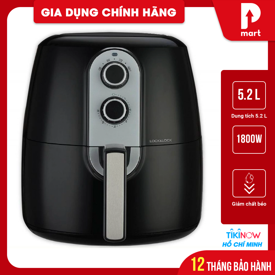 Nồi Chiên Không Dầu Lock&amp;Lock EJF151 (5.2L) - Hàng Chính Hãng