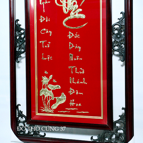 Tranh chữ dát vàng 24k