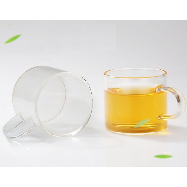 Cốc trà có quai 100ml - Cốc trà thủy tinh chịu nhiệt cao cấp Borosilicate, hàng xuất Âu