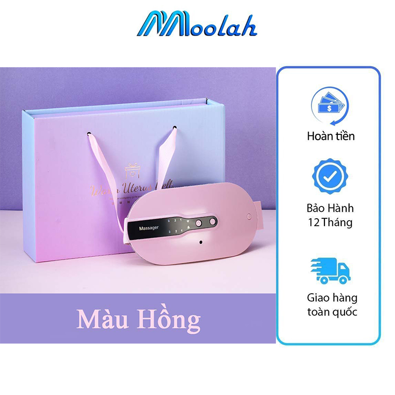 Máy Massage Bụng Kinh Làm Ấm Bụng Ba Mức Nhiệt Đa Năng Nhỏ Gọn Đai Chườm Bụng Giảm Đau Bụng Kinh Nguyệt Đau Lưng Ba Chế Độ Rung Làm Nóng Nhanh Túi Chườm Bụng Kinh Nóng Vải Nhung Mềm Mại Cao Cấp - ML034