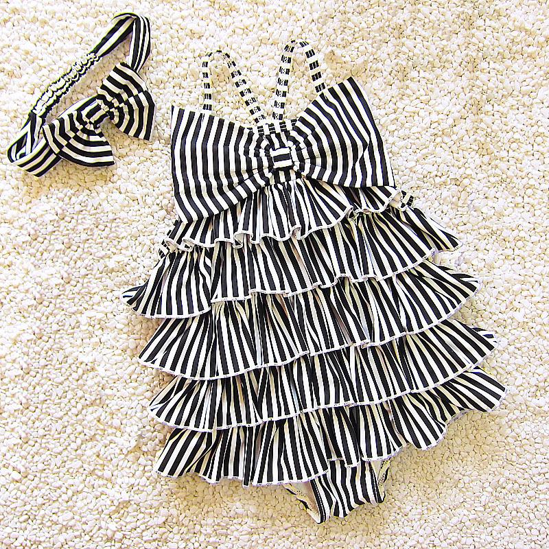 Trẻ em Một Mảnh Đồ Bơi cho Cô Gái 2019 Mới Thời Trang Sọc Đồ Bơi Trẻ Em Mùa Hè Bãi Biển Bơi Tắm Phù Hợp Với 3 màu sắc Bé đồ tắm