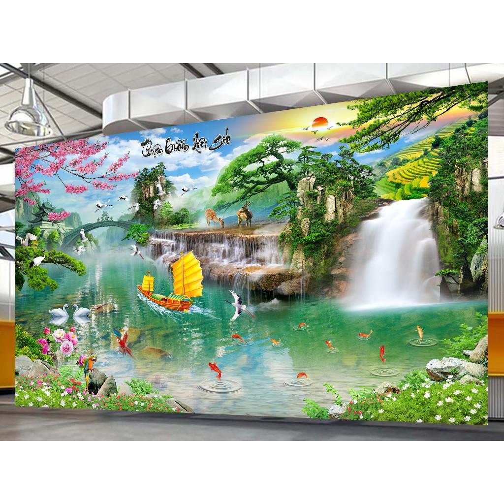 Tranh dán tường HD Thuận buồm xuôi gió HUD0216 KT 120 x 75 cm