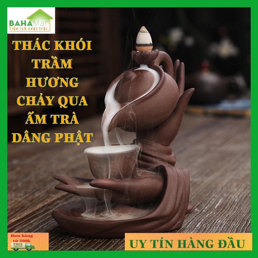 THÁC KHÓI TRẦM HƯƠNG CHẢY QUA ẤM TRÀ DÂNG PHẬT Sáng tạo vẻ đẹp với phong cách điêu khắc, thú vị và hấp dẫn.