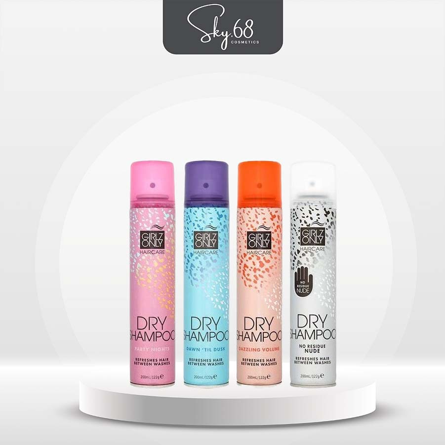 Dầu Gội Khô Giúp Tóc Sạch Dầu Và Trở Nên Bồng Bềnh Ngay Lập Tức Girlz Only Dry Shampoo 200ml