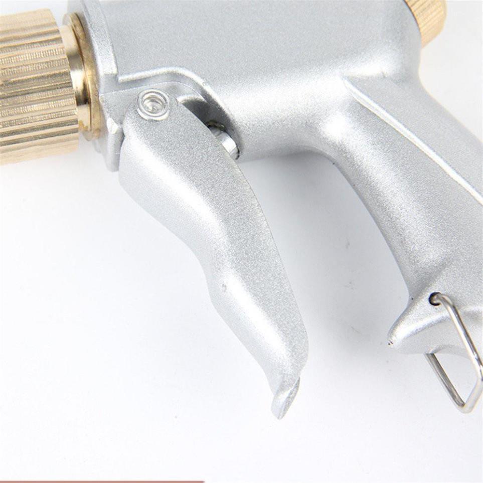 Bộ vòi xịt nước tưới cây đa năng tăng áp lực nước kèm dây tưới dạng lò xo co dãn 701814 loại 10m