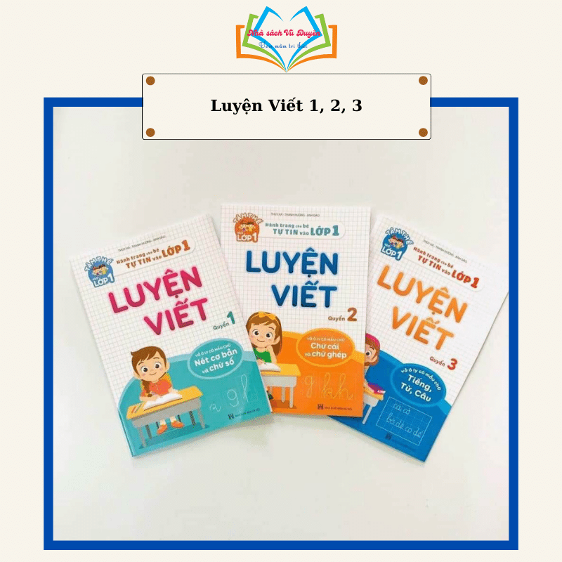 Sách - Combo 3 cuốn Luyện Viết - Tâm thế vào lớp 1 - Quyển 123 (3 cuốn)