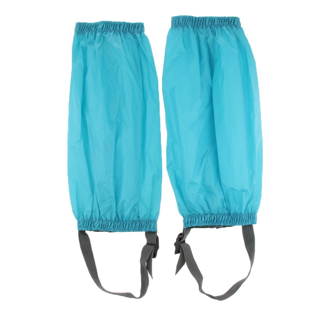 Outdoor Walking Hiking Waterproof Gaiters Boot Covers Leg Guards blue