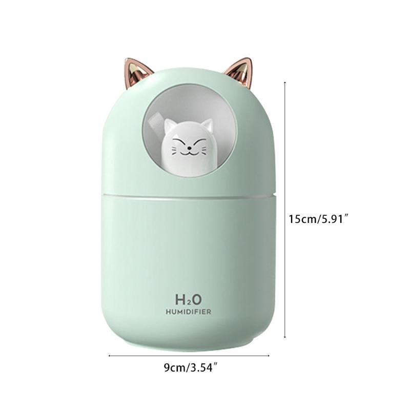 J0PE 300Ml Thú Dễ Thương Máy Phun Sương Tạo Độ Ẩm Nhiều Màu Sắc Khí Quyển Đèn Thoáng Mát Sương Máy Tạo Ẩm, Phun Sương Dành Cho Văn Phòng Nhà Phòng Ngủ Phòng Cho Bé