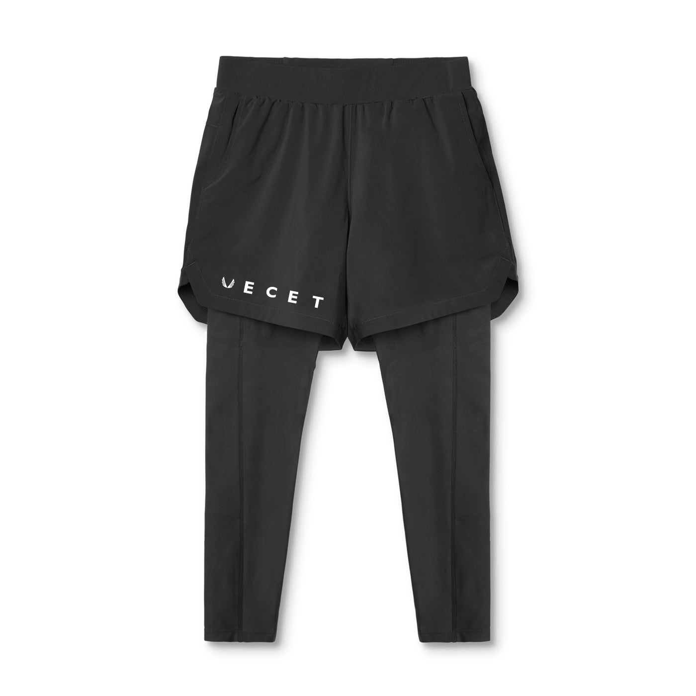 Quần short legging nam tập gym ECET 2 lớp cực bền