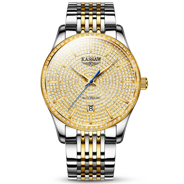 Đồng hồ nam chính hãng KASSAW K878-2 chống nước,chống xước,kính sapphire,Đồng hồ cơ ,dây kim loại thép không gỉ 316,hàng mới 100%