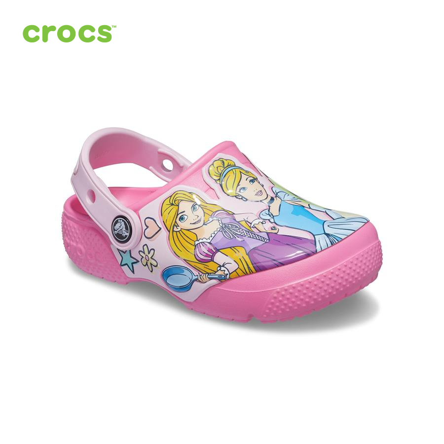 Giày lười trẻ em Crocs FW FunLab Clog K Disney Princess Pink Lemonde - 207080-669