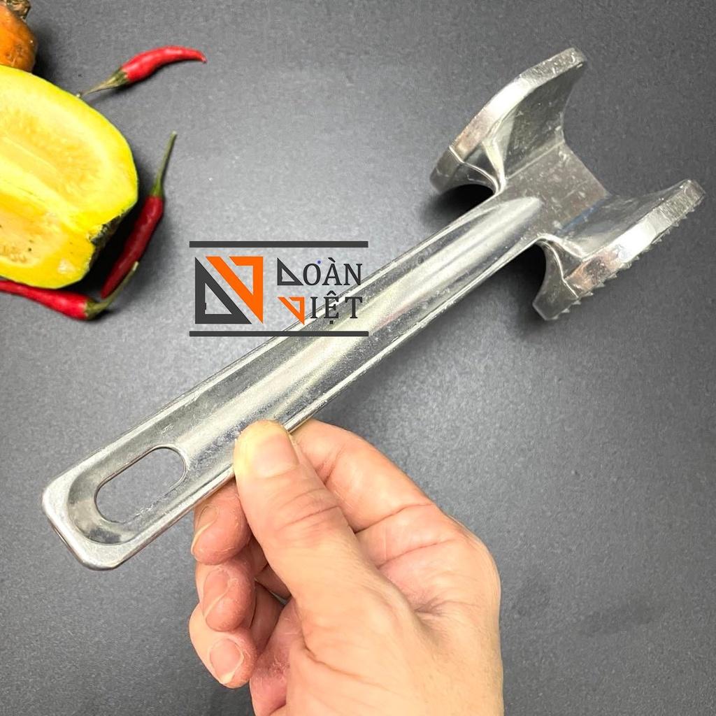 BÚA đập thịt 2 ĐẦU dài 23cm. Dụng cụ dùng đập hành, tỏi , gừng  - INOX không rỉ - ĐỒ DÙNG CHUYÊN DỤNG NHÀ BẾP