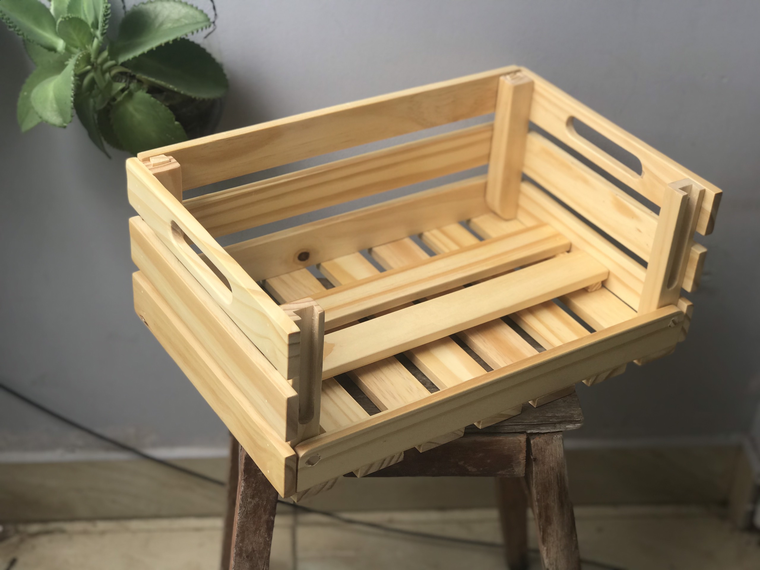 COMBO 12 THÙNG GỖ PALLET LẮP GHÉP 40x26x16 CM, THÙNG CRATE ĐA NĂNG, TỦ